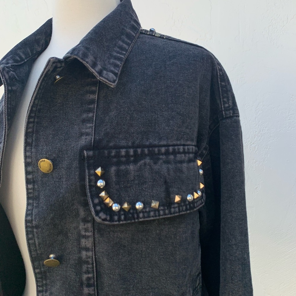 Restocked New Bohemian Western Embroidered Oversized Denim Jean Jacket - Picture 3 of 10